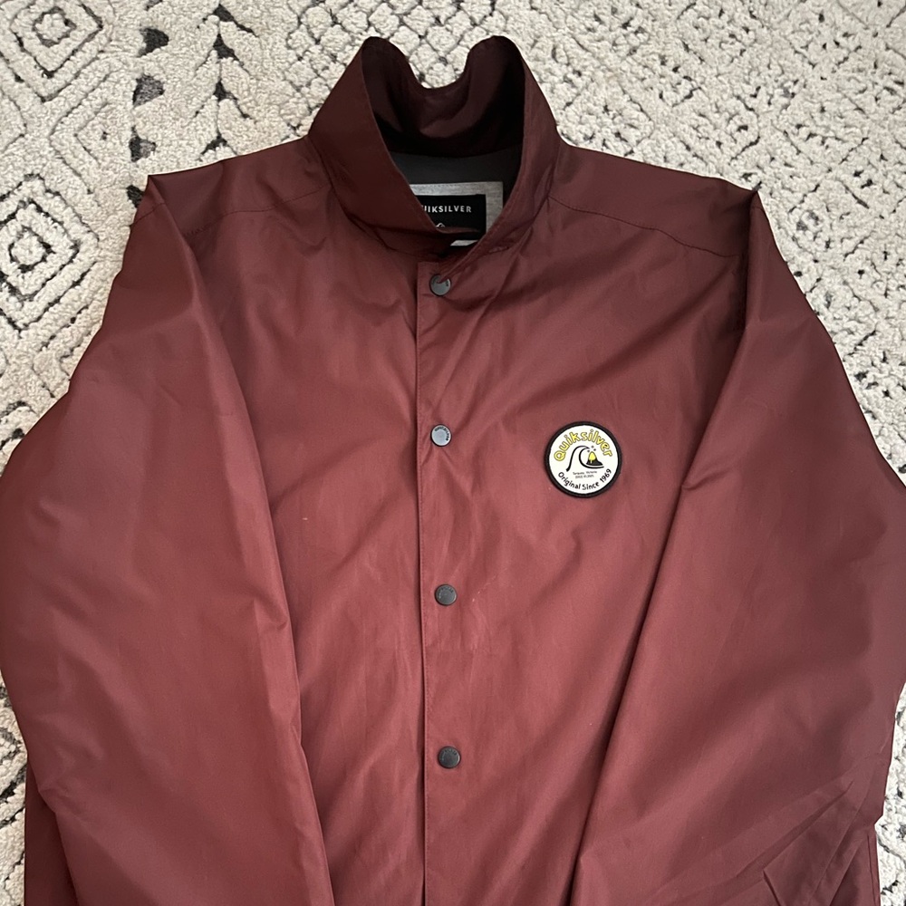 Quiksilver Maroon Windbreaker Jacket